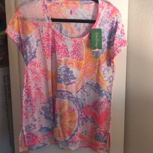 Lilly Pulitzer: Inara top, paradise pin. NWT!